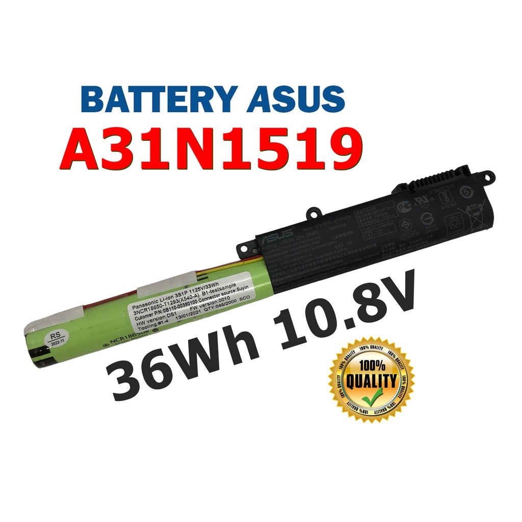 ASUS แบตเตอรี่ A31N1519 (สำหรับ VivoBook K540 K540S A540 X540 F540 Series) ASUS Battery Notebook อัส