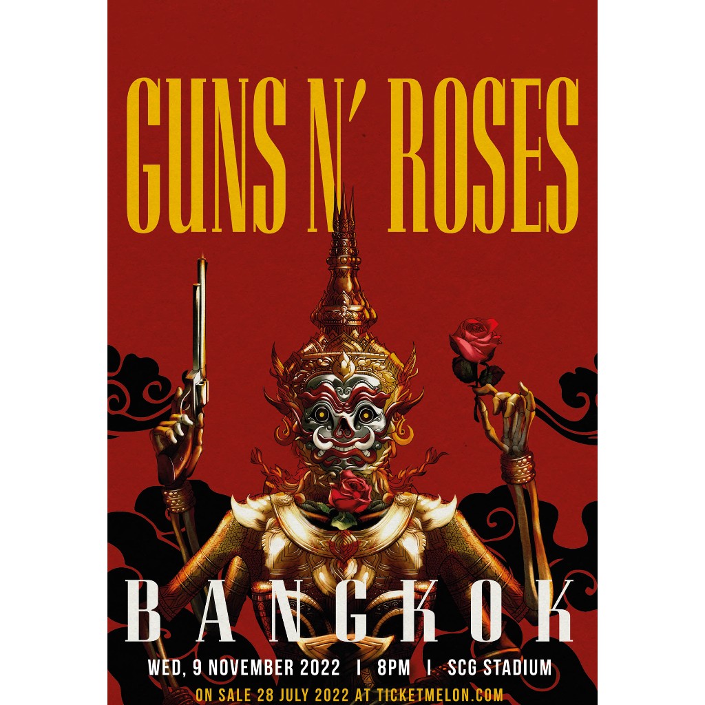 โปสเตอร์ Guns N' Roses โปสเตอร์ติดผนัง ของแต่งบ้าน วอลเปเปอร์ รูปภาพผนัง รับทำโปสเตอร์  Poster โปสเต