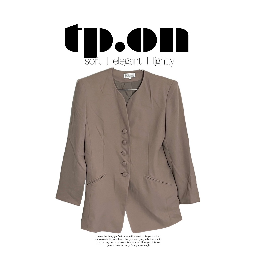 TPON07 l khaki blazer