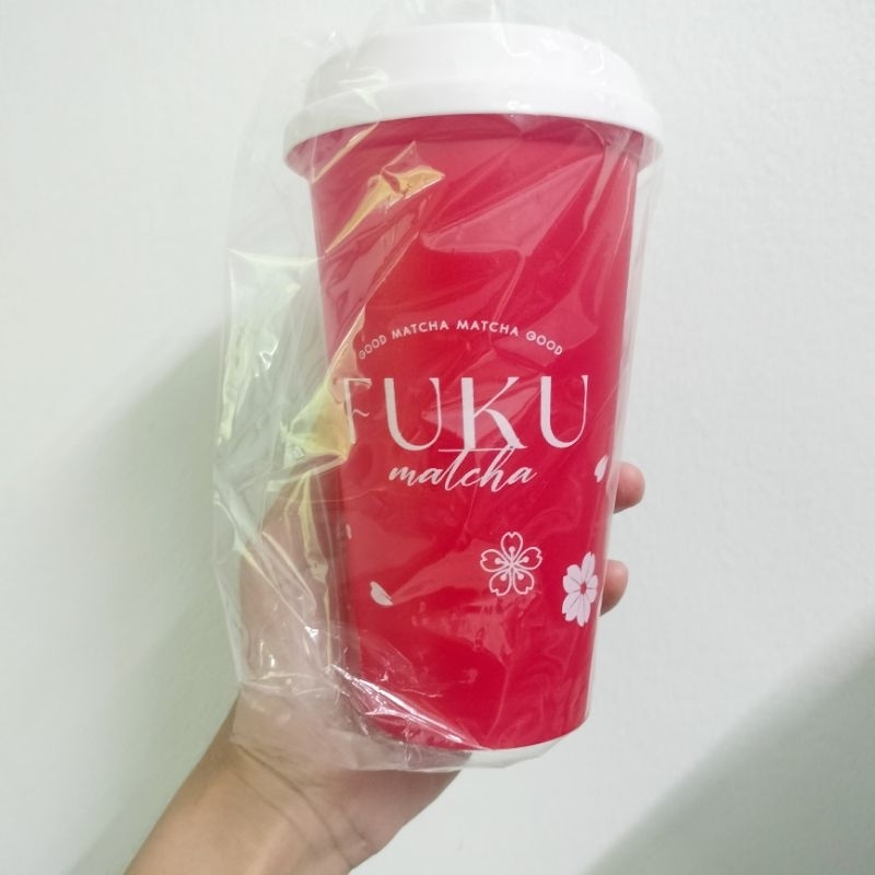 แก้วน้ำ FUKU matcha สีแดง ของใหม่