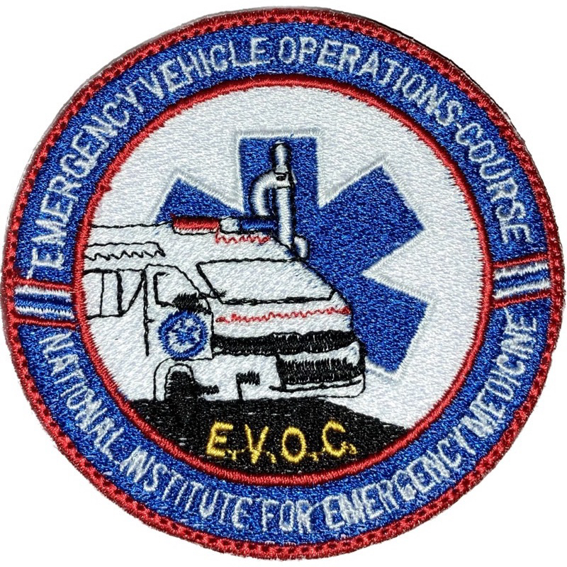 อาร์มปัก E.V.O.C. Emergency vehicle operations course แบบเย็บติด