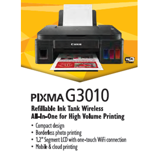 เครื่องปริ้น Canon Inkjet Printer All in One Pixma G3010 Wi-Fi