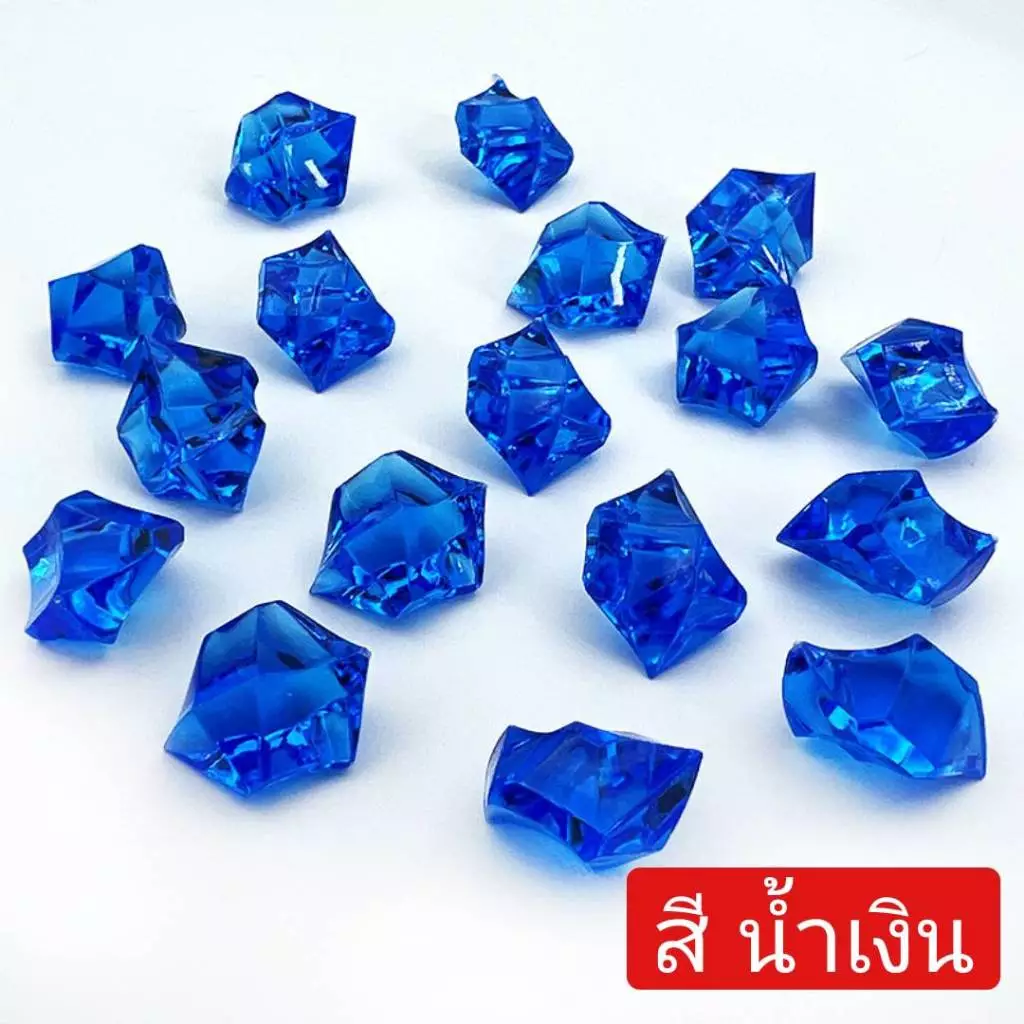 หิน คริสตัลใส คริสตัลสี  เม็ด ตกเเต่งตู้ปลา สีฟ้าคราม สีชมพู รวมสี ตกแต่งบ้าน อุปกรณ์ตกแต่งตู้ปลา งานศิลปะ thumbnail 10
