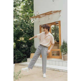KINS | Slacks Pansts กางเกงสแล็ก กางเกงสแล็คทรงกระบอก กางเกงขายาว เอวสม็อค (รหัส : KN219)
