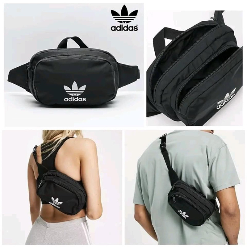 กระเป๋าคาดอกเอว Adidas Sport Waist Pack FZ7215 สีดำ มี 2ช่องซิป สายปรับได้ ใช้ได้ชายหญิง