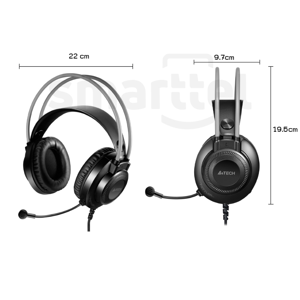 【แท้ 100%】A4TECH FH200U หูฟัง Over-Ear | ตัดเสียงรบกวน | สาย 200cm | น้ำหนักเบา | ประกัน 1 ปี | พร้อมส่งในไทย