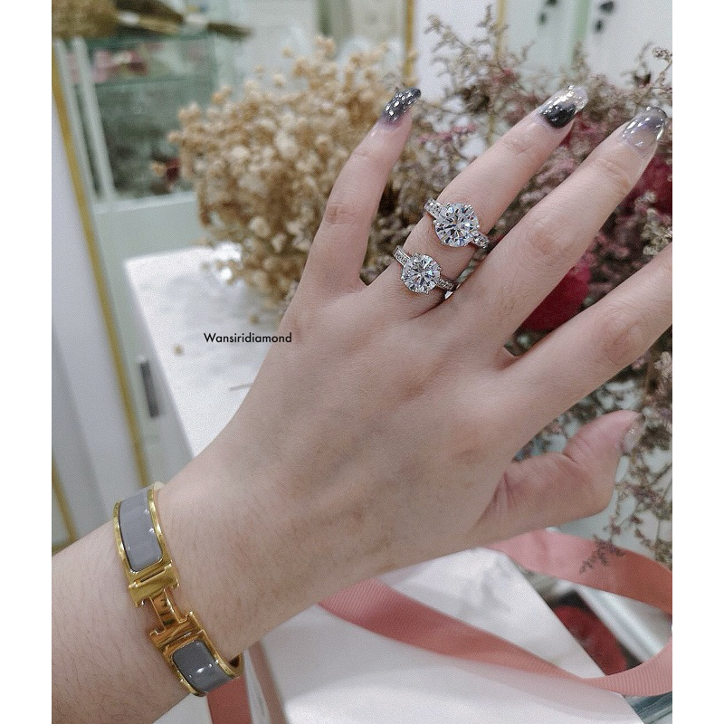 💍แหวนเพชรชู 3 / 4 กะรัต (แจ้งไซส์ทางแชท) :เพชรสังเคราะห์เหลี่ยม H&A นำเข้าเพชรเอง 📍ประมาณ2วันจัดส่งได้เลยค่ะ