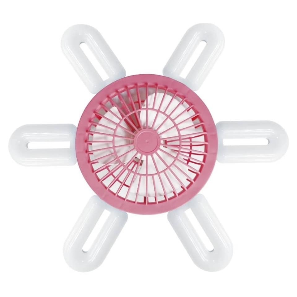 JMF หลอดไฟพัดลม รุ่น JMF-FAN105W หลอดไฟ LED พัดลมเพดานพร้อมไฟ แบบมีพัดลมในตัว พับเก็บได้ ไม่มีเสียงร