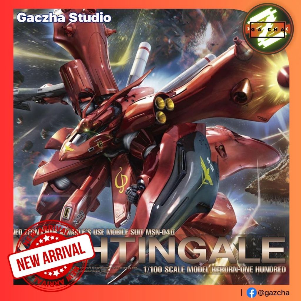 [พร้อมส่ง] Bandai® Gunpla Reborn One Hundred 1/100 Model Kit RE100-01 RE100 MSN-04II NIGHTINGALE