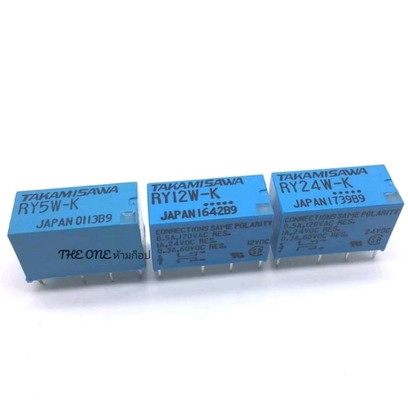 ใหม่ TAKAMISAWA RY5W-K 5VDC RY12W-K 12VDC RY24W-K 24VDC 1A 8PIN สัญญาณรีเลย์ JY12H-K JY24H-K