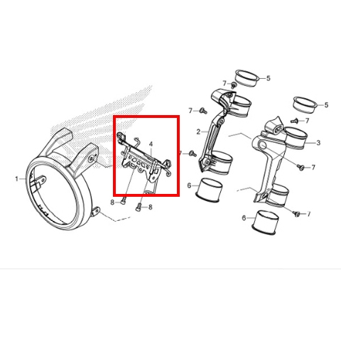 ขายึดฝาครอบด้านหน้า 61340-K94-T00 honda CB300R CB150R ขายึดฝาครอบด้านหน้า - รูปที่ 2