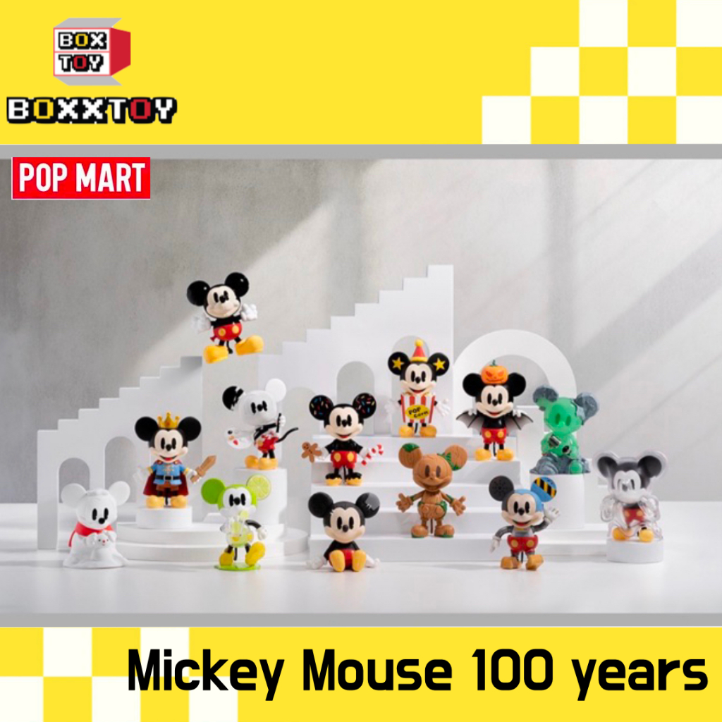 Mickey Mouse 100 years Mickey Mouse 100 years ค่าย popmart blind boxs กล่องสุ่ม art toy