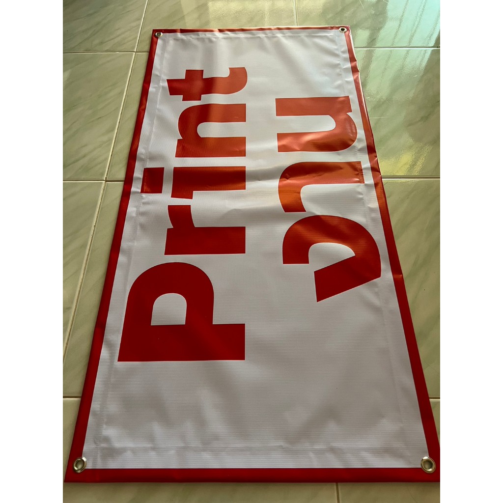 ป้ายไวนิล ไซส์เล็ก มีบริการทำแบบให้ค่ะ มีบริการพับขอบ ตอกตาไก่ไม่คิดเพิ่มค่ะ - รูปที่ 6