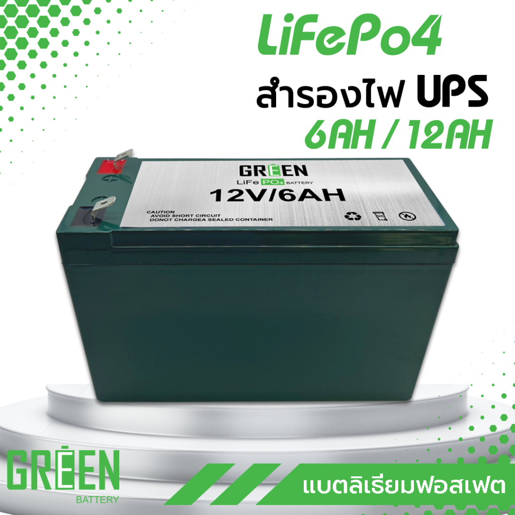 เเบตเตอรี่ LiFePo4 เครื่องสำรองไฟ UPS 12V12Ah และ 6Ah แบตเครื่องพ่นยา กล้องวงจรปิด ลิเธียมฟอสเฟต