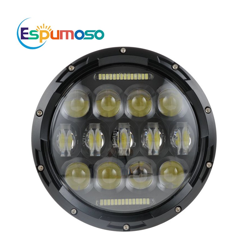 7 นิ้ว 13 ลูกปัดไฟหน้ารถ LED, รถจักรยานยนต์ฮาร์เลย์รถออฟโรด, ไฟดัดแปลง, อุปกรณ์เสริม ราคา ถูกที่สุด ดีลบีเคเค แกลเลอรีภาพที่ 8