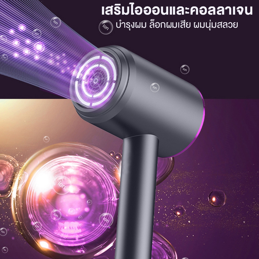 Marino Home ไดร์เป่าผม เครื่องเป่าผม ปรับความแรงได้ 2 ระดับ เลือกแบบร้อนและเย็นได้ เสริมไอออนลบบำรุงเส้นผม No.Y1796 ราคา ถูกที่สุด ดีลบีเคเค แกลเลอรีภาพที่ 2