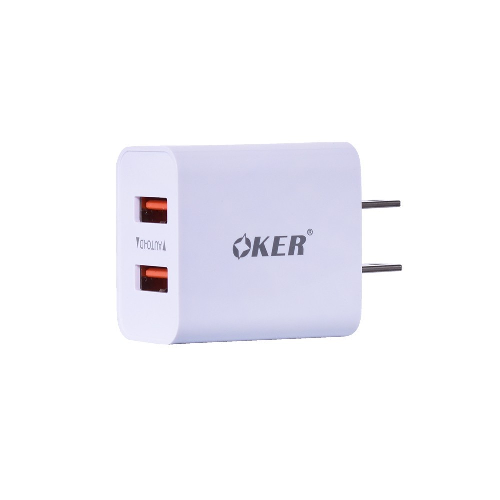 Oker อะแดปเตอร์หัวเสียบ USB/2ช่อง รุ่น UC-356