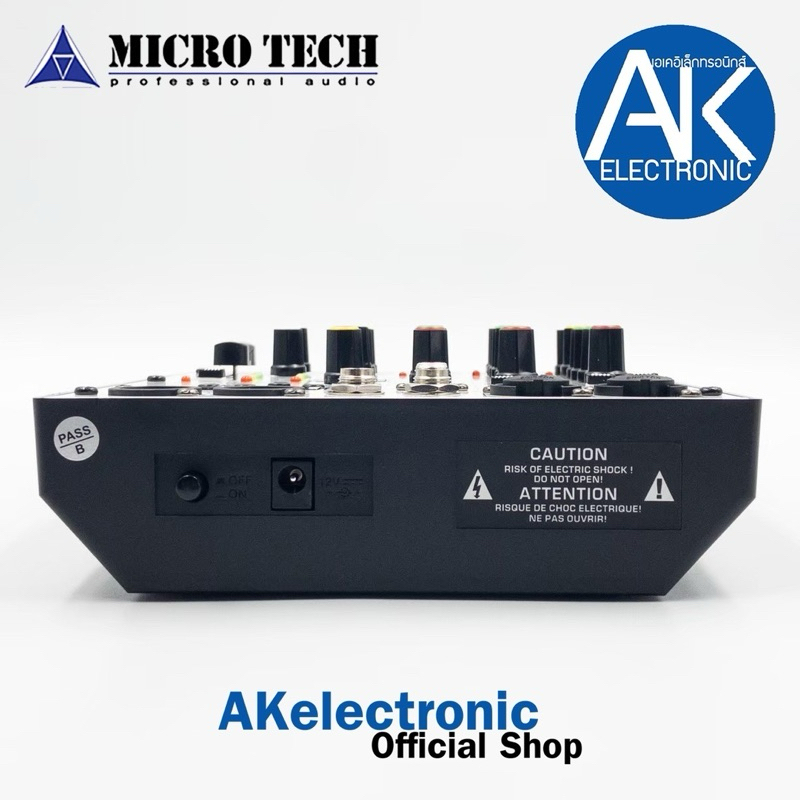 ฟรีค่าส่ง MICROTECH MT-4S mixer 4-Channel มิกเซอร์ 4 ช่อง รุ่นใหม่ รองรับบลูทูธ พร้อมจอแสดงผล ไมโครเทค MT-4S MT 4s