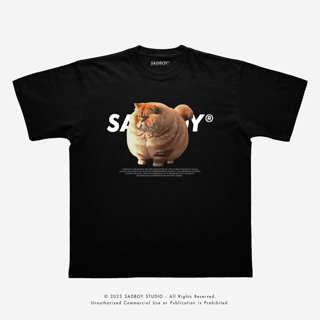 [ ส่งด่วน ] SADBOY® | Chubby Cat | 100% Organic Cotton