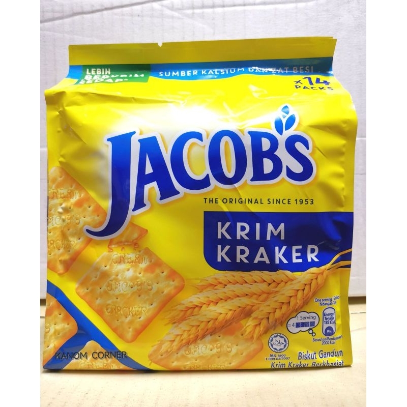 ถูก‼️Jacob's Original​ Cream Cracker​s แครกเกอร์​จาคอบ รสดั้งเดิม 504 กรัม ขนมปังกรอบรสดั้งเดิม