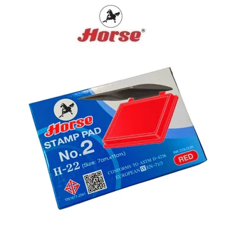 HORSE ตราม้า แท่นประทับตรา Horse No.2 แบบพลาสติก H-22 (Size 7cm.x11cm.) จำนวน 1 อัน