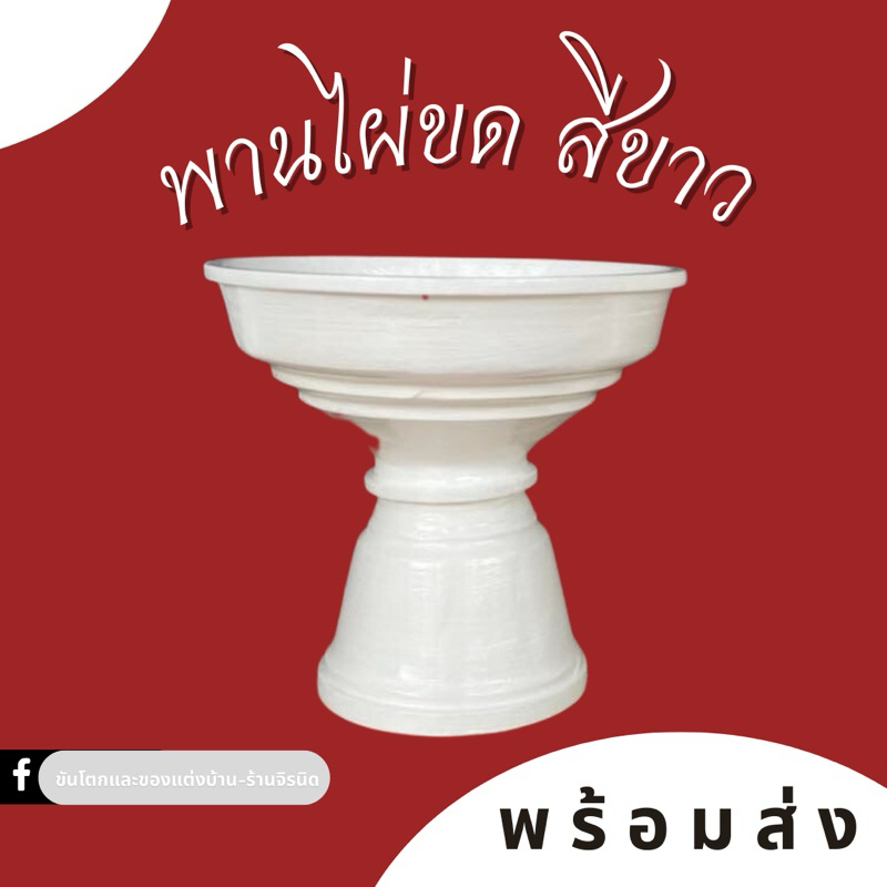 พานไม้ไผ่ขดสีขาวล้วน พานจัดดอกไม้ พานขันหมาก(พร้อมส่ง)