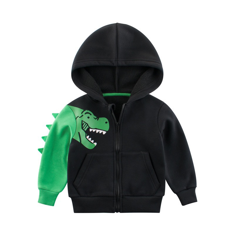 2918 27kids เสื้อกันหนาวเด็ก มีฮู้ด มังกร มังกรเขียว