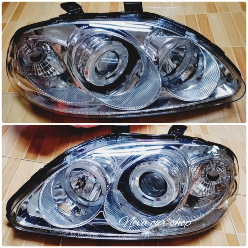 ไฟหน้า​ ไฟหน้า​แต่ง​ โปร​เจ็คเตอร์​ HONDA​ CIVIC​ EK​ ปี​ 1996-1998 โคมขาว​ SONAR