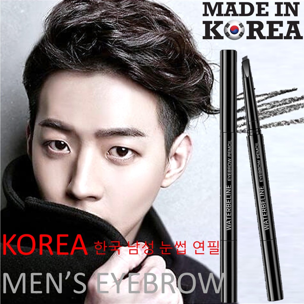 Korea Men’s Eyebrow WaterBeLine ดินสอเขียนคิ้วเนื้อบางเบาสีดำธรรมชาติสำหรับผู้ชายจากเกาหลี