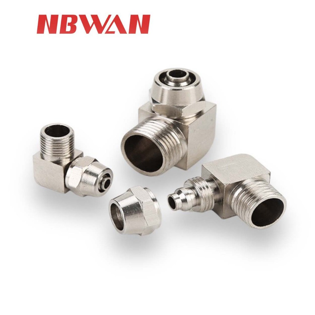 NBWAN ข้อต่องอ 90 องศา สายลมนิวแมติคส์ ขนาด 6-10 mm.