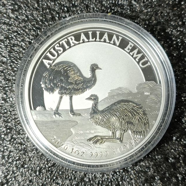 2020 1 Dollar Australia Emu. 1 Oz. 999 Silver Coin BU
