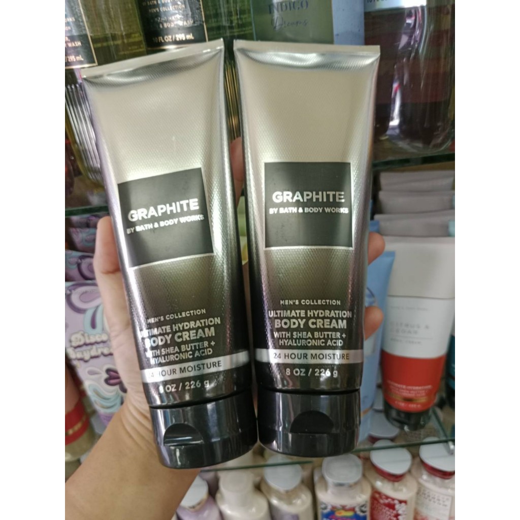 ครีมน้ำหอม Bath & Body Works Graphite For Men Body Cream 226g. ของแท้ (สินค้า1ชิ้น)