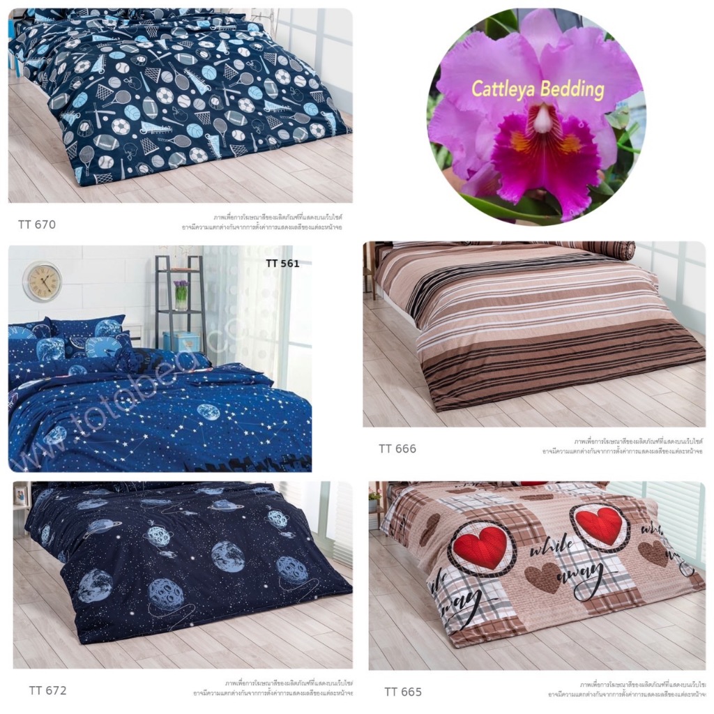 TOTO tt.561- tt.675 ชุด ผ้าปู ที่นอน (ไม่รวมผ้าห่มนวม ) 6ฟุต 5ฟุต 3.5ฟุต TT tt 561 665 666 670 672 6