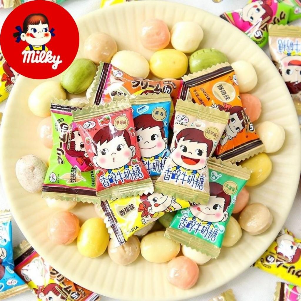 ใหม่ ลูกอมนม Fujiya Milky Candy ลูกอมนมญี่ปุ่น ห่อ(50-100กรัม) ลูกอมนมฮอกไกโด ของแท้   milk candy