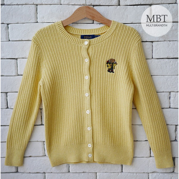 POLO RALPH LAUREN KIDS POLO BEAR COTTON CARDIGAN #ของแท้100%