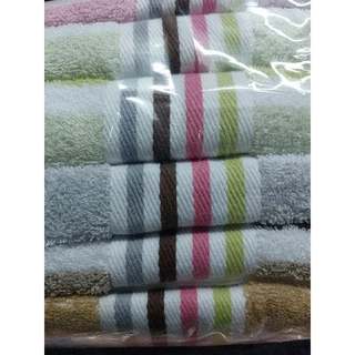 ผ้าขนหนูลายริ้ว ยี่ห้อฟรอลิน่า ผ้าเช็ดตัวลายริ้ว Frolina รหัส 6004