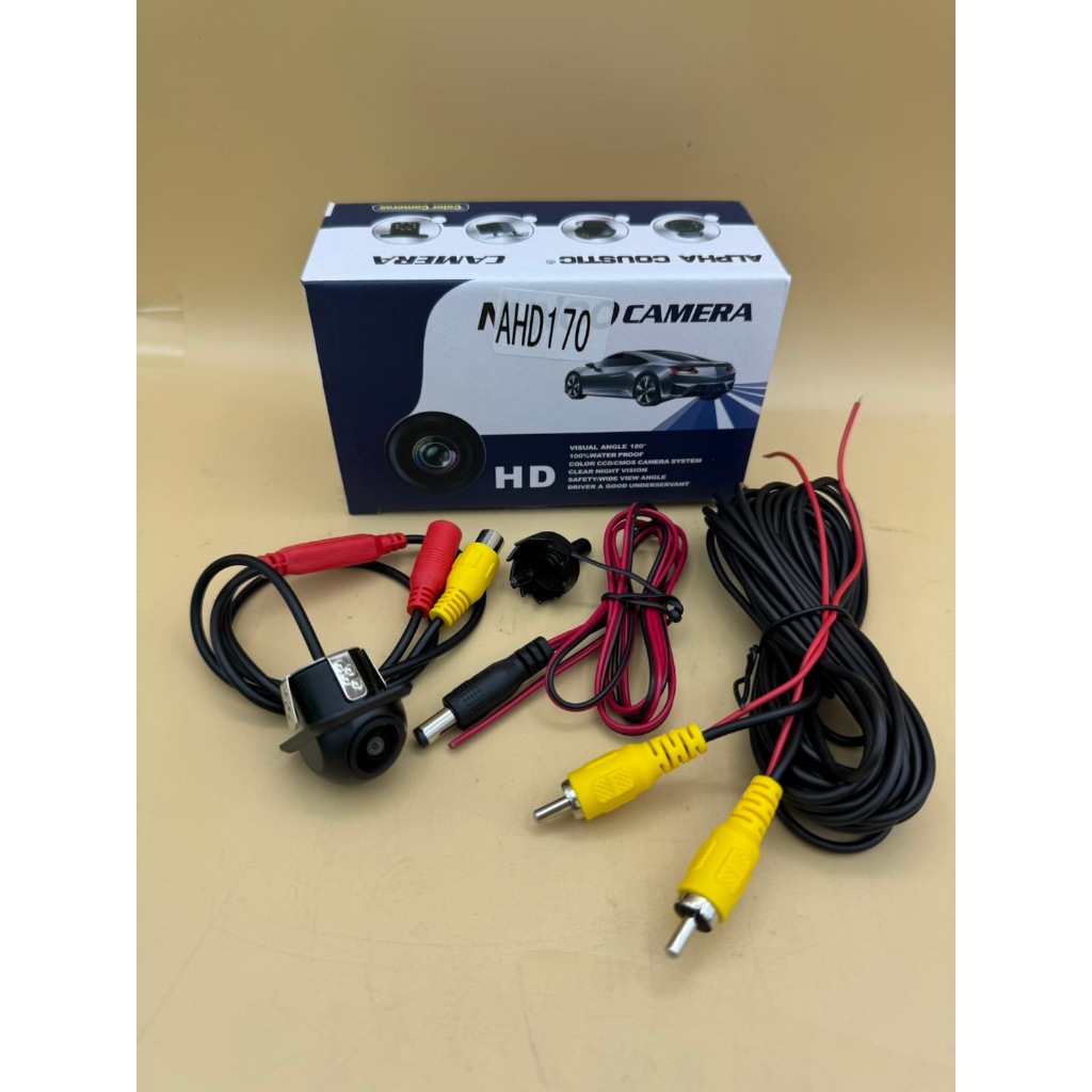 กล้องมองหลัง(ระบบAHD) Alpha Coustic /KEVLAR มุมมอง170องศาจอแอนดรอยต้องรองรับกล้องระบบAHD สายยาว 5 เมตร