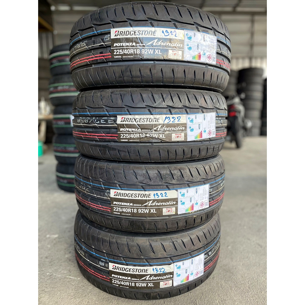 🔴 ยาง "#บริดจสโตน" Bridgestone Potenza Adrenalin RE004 ผลิตไทย 🇹🇭🇹🇭 ยางใหม่ ปี 23 - 225/40R18