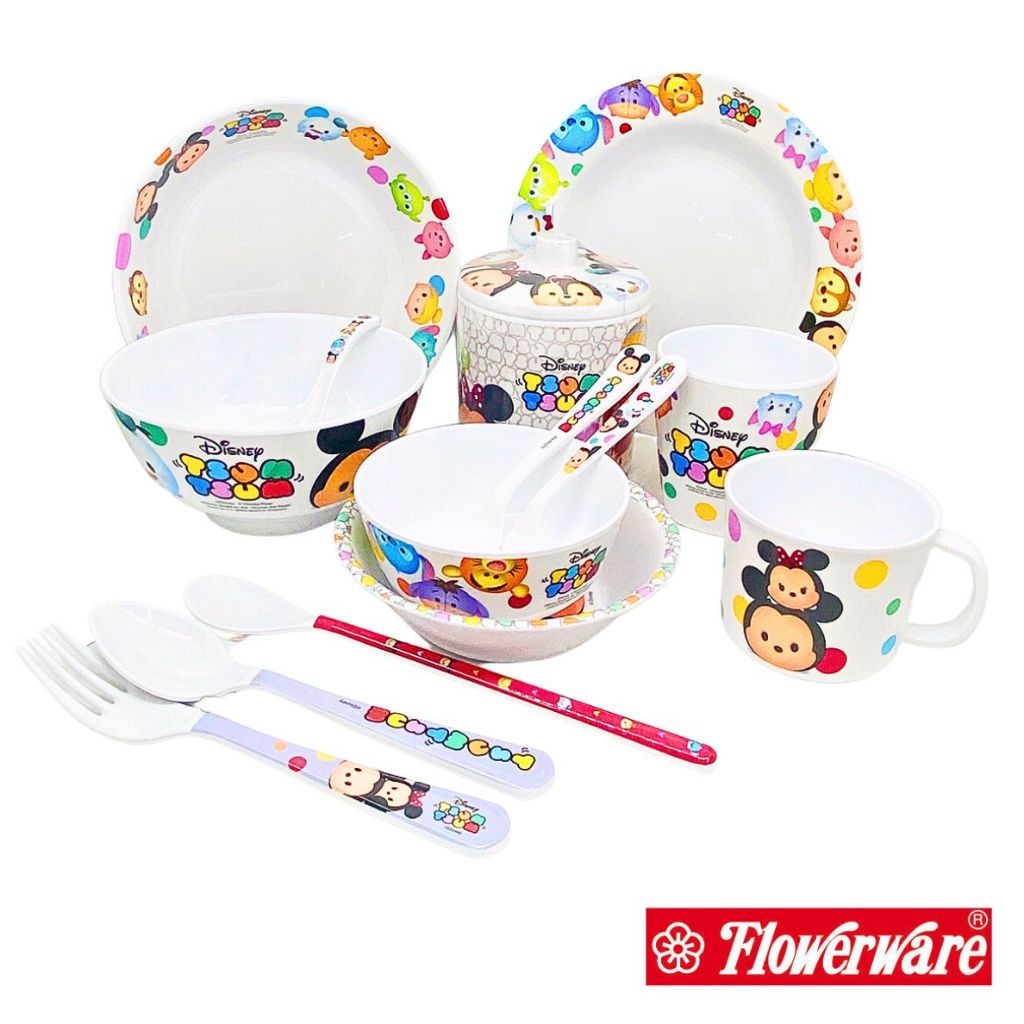 Disney Tsum Tsum จานชามเมลามีน แก้วน้ำ ช้อนส้อม ลายการ์ตูน ทีซูมซูม Superware [ขายเป็นชิ้น/เลือกรหัสสินค้า]