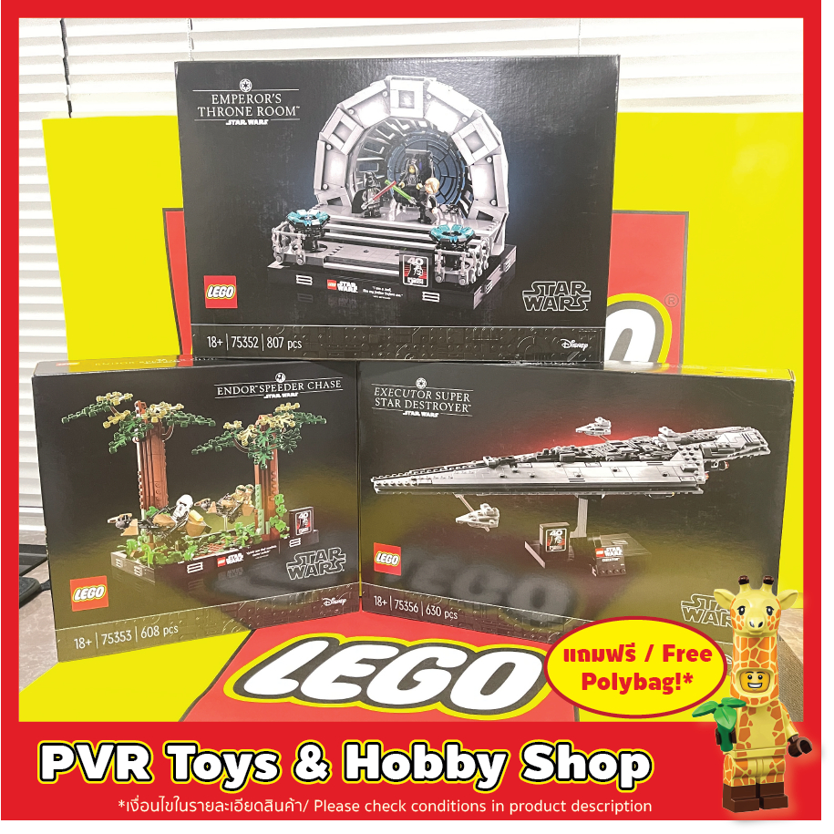 Lego 75352 75353 75356 Star Wars Emperor's Throne Room Endor™ Speeder Chase Diorama Executor Super S