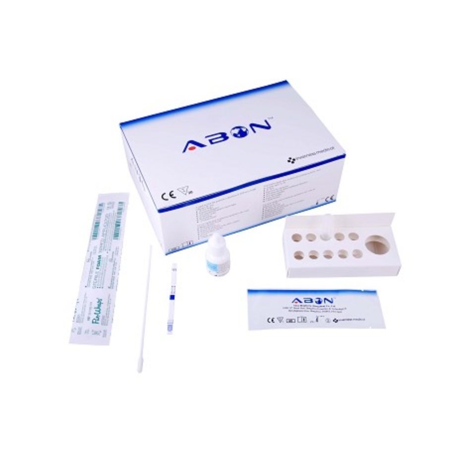 ชุดตรวจ หาไข้หวัดใหญ่ ABON Influenza A&B Rapid Test (Swab) กล่องละ 20 ชุด