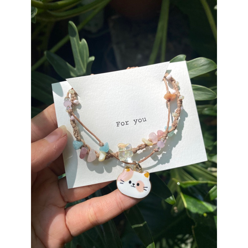 กำไลข้อมือเชือกถัก handmade (มุมิจัง)