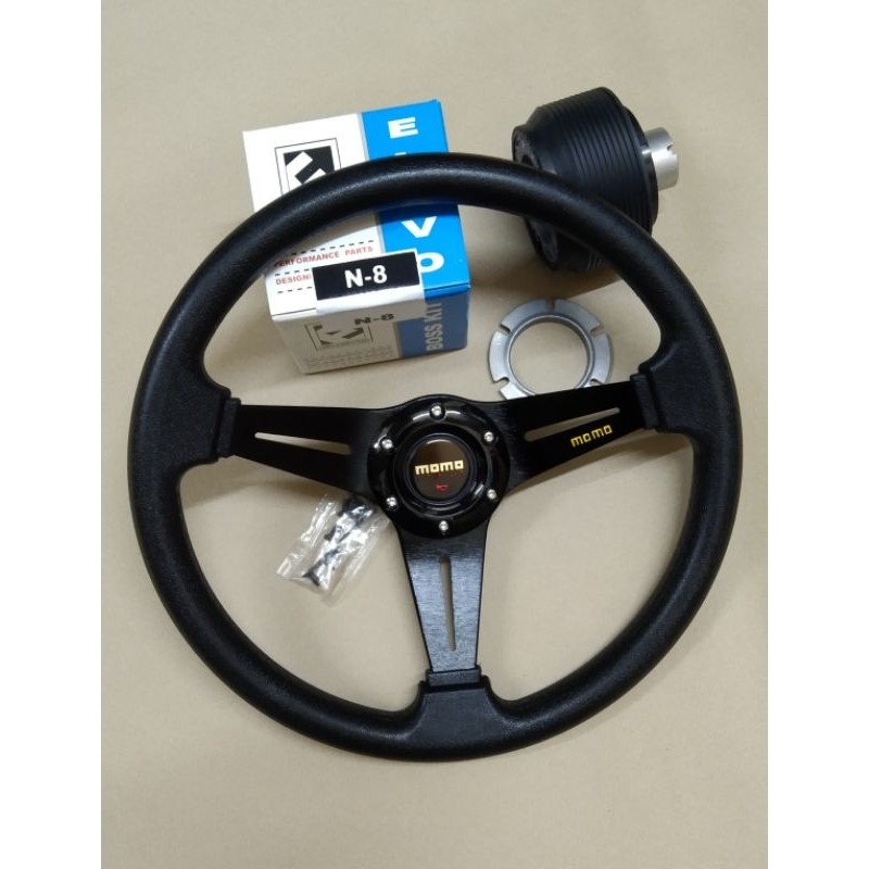 พวงมาลัยแต่งmomoวง 14 นิ้วพร้อมค่ะตรงรุ่น toyota รถตู้ vios yaris altis camry ae101/100 ตรงรุ่น ครบช