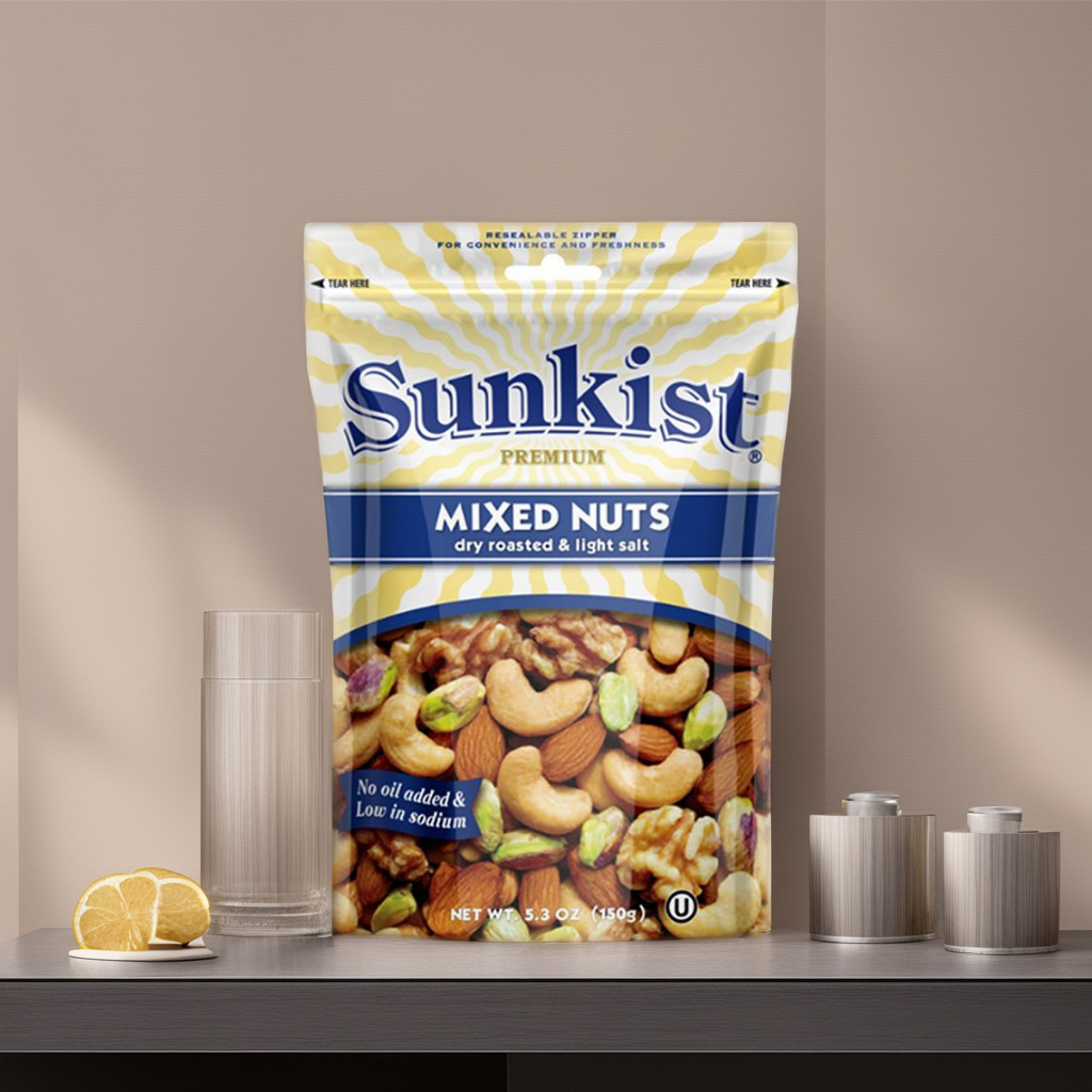 Sunkist Premium Mixed Nuts Dry Roasted & Lightly Salted 150g - Sunkist ถั่วรวมพรีเมียมอบแห้งผสมเกลือ