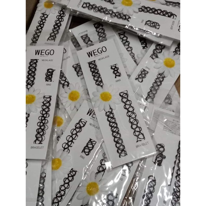 New japan แบรนด์ wego แท้ โช็คเกอร์คอ+ข้อมือดอกเดซี่ ชุดละ =20บ