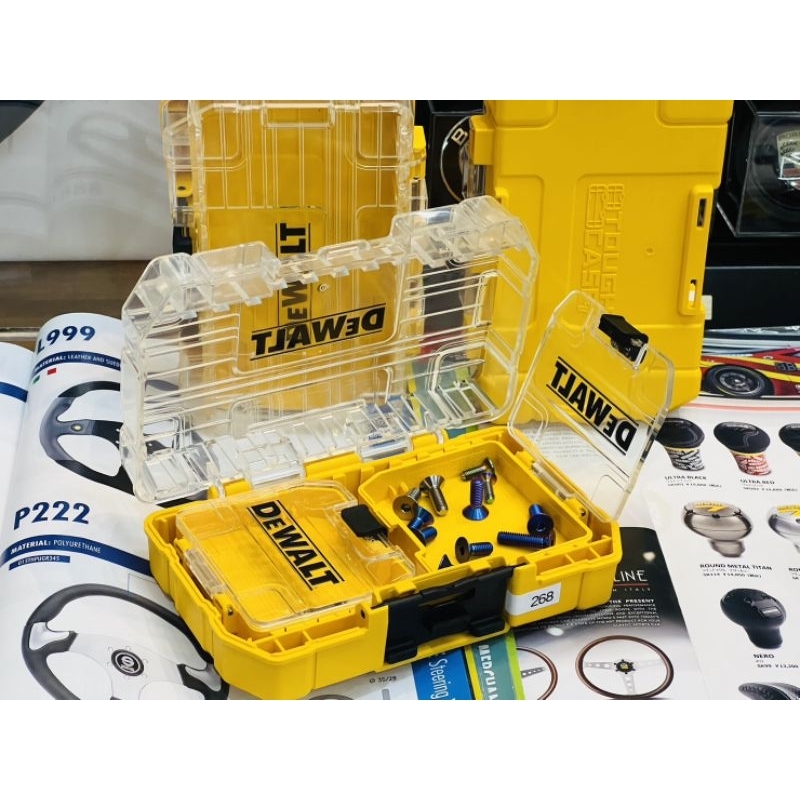 DeWalt แท้ กล่องอเนกประสงค์ แบบใส กล่องใส่ดอกสว่าน กล่องใส่ดอกไขควง น็อต อะไหล่รถ อุปกรณ์ช่าง ไซส์เล็ก กลาง พร้อมส่ง
