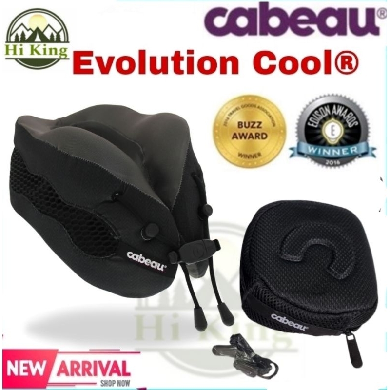 ส่งด่วน!! หมอนรองคอ Cabeau รุ่น Evolution Cool หมอนเมมโมรี่โฟม Cool System ระบายอากาศ ป้องกันเหงื่อ แถมกระเป๋า ที่อุดหู