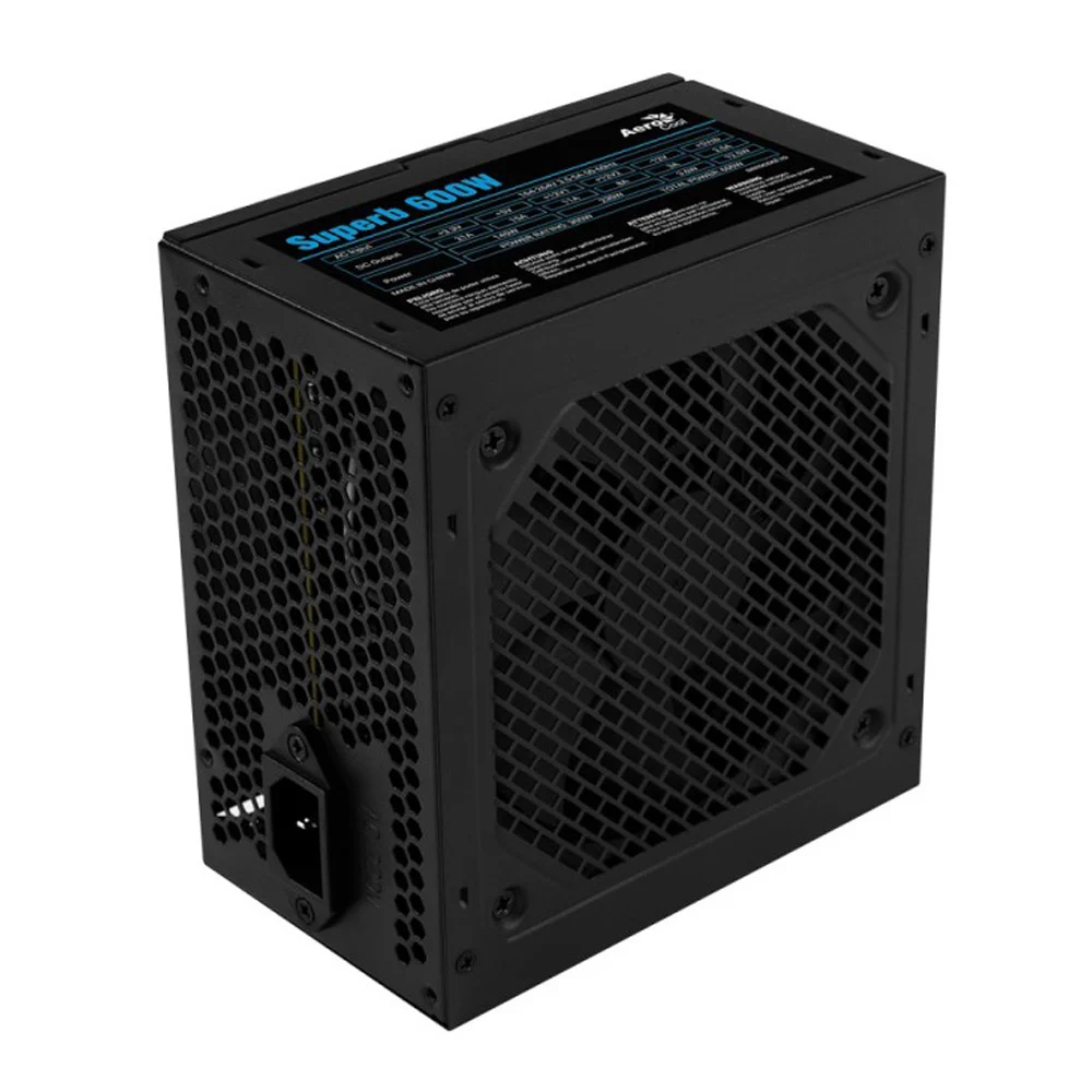 AeroCool (พาวเวอร์ซัพพลาย) PSU รุ่น Superb 600W เครื่องจ่ายไฟใช้สำหรับคอมพิวเตอร์ตั้งโต๊ะ สินค้าของแท้มีประกัน