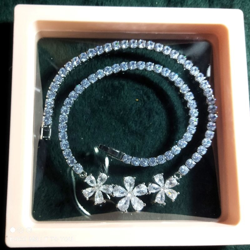 ⚡Sale⚡สร้อยคอพร้อมจี้เพชรCz AAA+