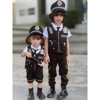 Brooklyn & Brighton - UK Police ชุดตำรวจอังกฤษสีดำ เด็กผู้ชายและเด็กผู้หญิง